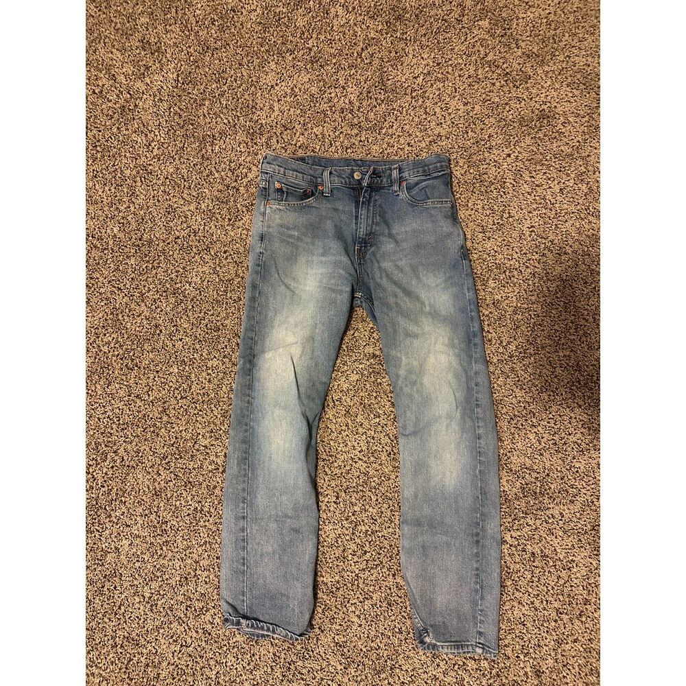 Levi's 513 Slim Straight Jeans Men's 31x30 Light Wash Blue Denim